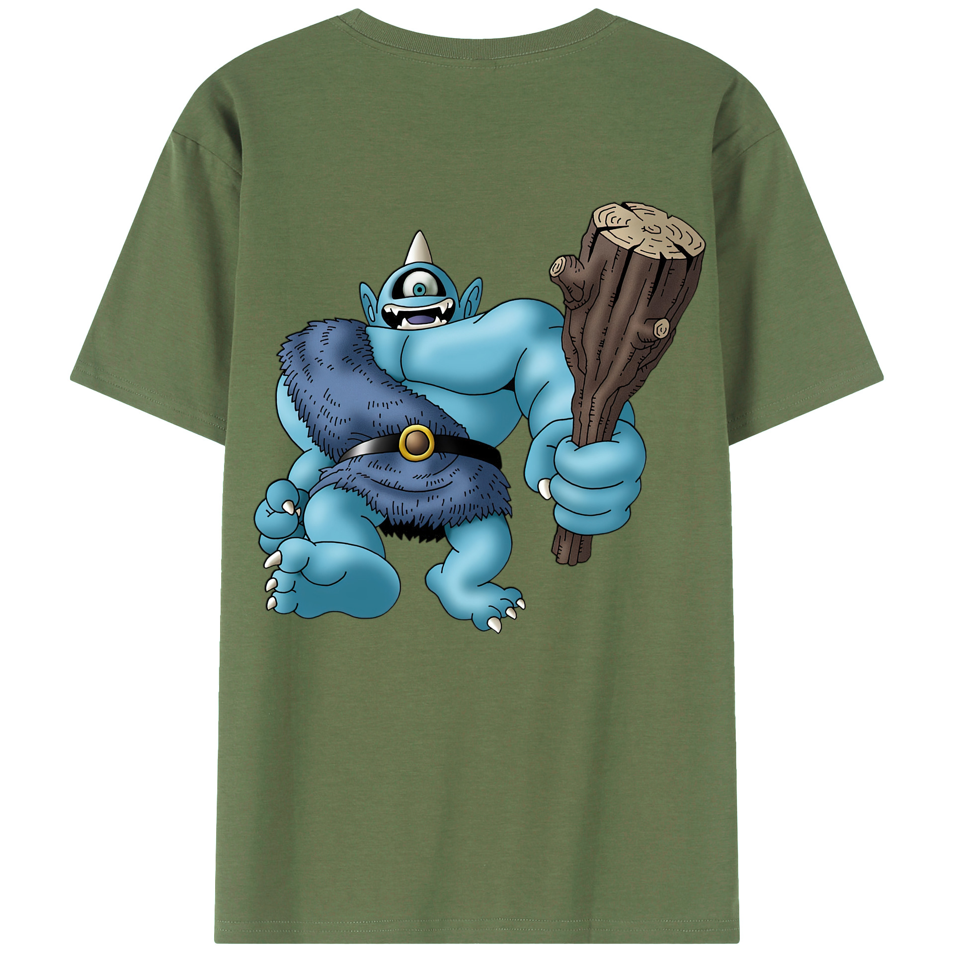 （画像用） ドラゴンクエスト Doragon Kuesuto Dragon Quest 綿100％ メンズ半袖Tシャツ（バックプリント） 通気性